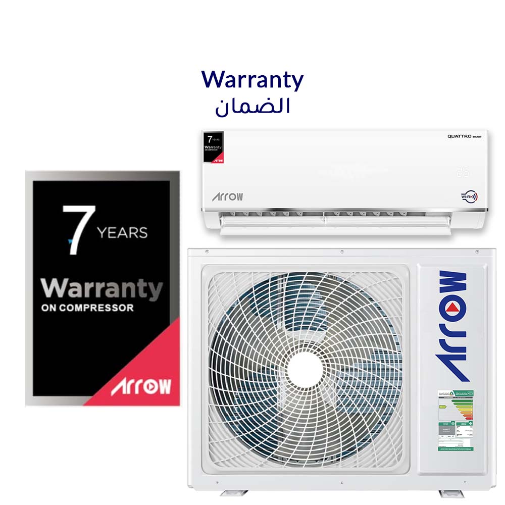 مكيف أرو سبليت 12000 وحدة – حار/بارد – سمارت واي فاي – مكثف نحاس