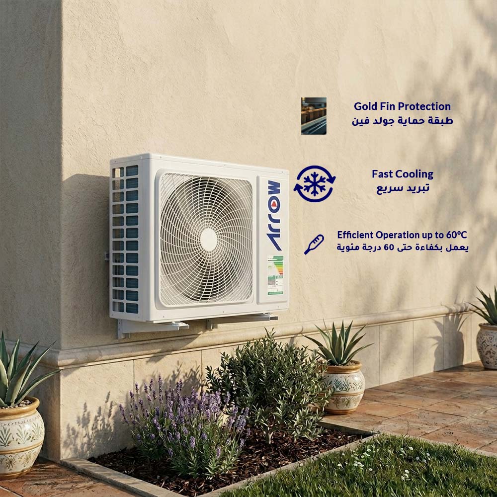 Arrow Split Air Conditioner 24000 BTU – Hot/Cold – Smart Wi-Fi – Copper Condenser - أرو