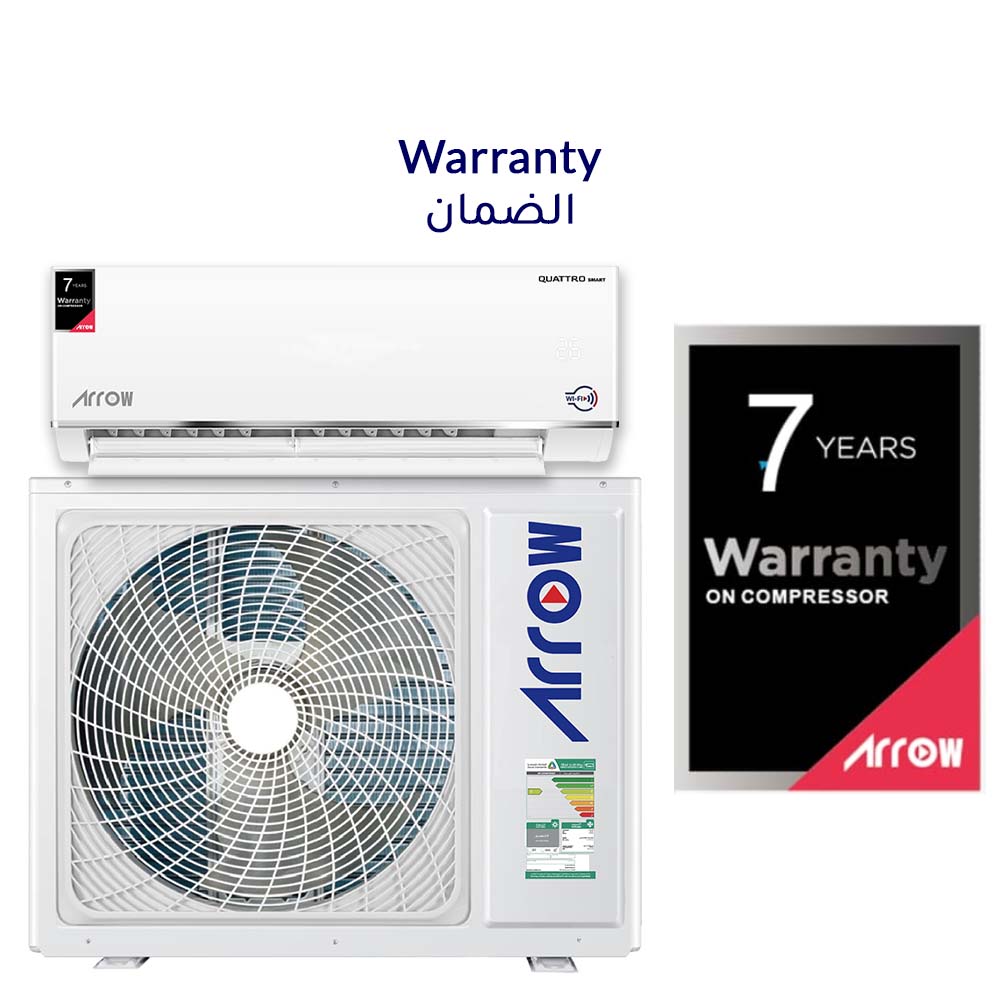 Arrow Split Air Conditioner 24000 BTU – Hot/Cold – Smart Wi-Fi – Copper Condenser - أرو