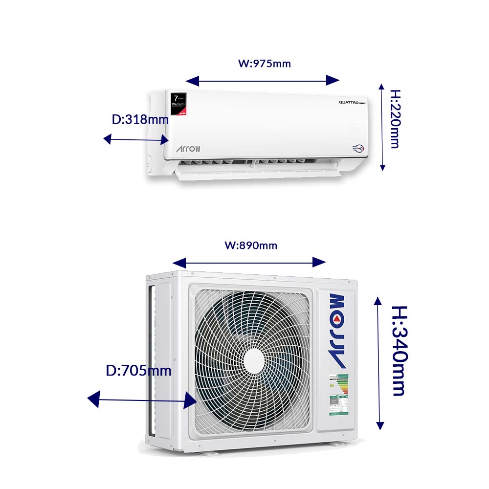 ARROW Smart Split Air Conditioner 18000 BTU – Turbo Cooling and Wi-Fi Control