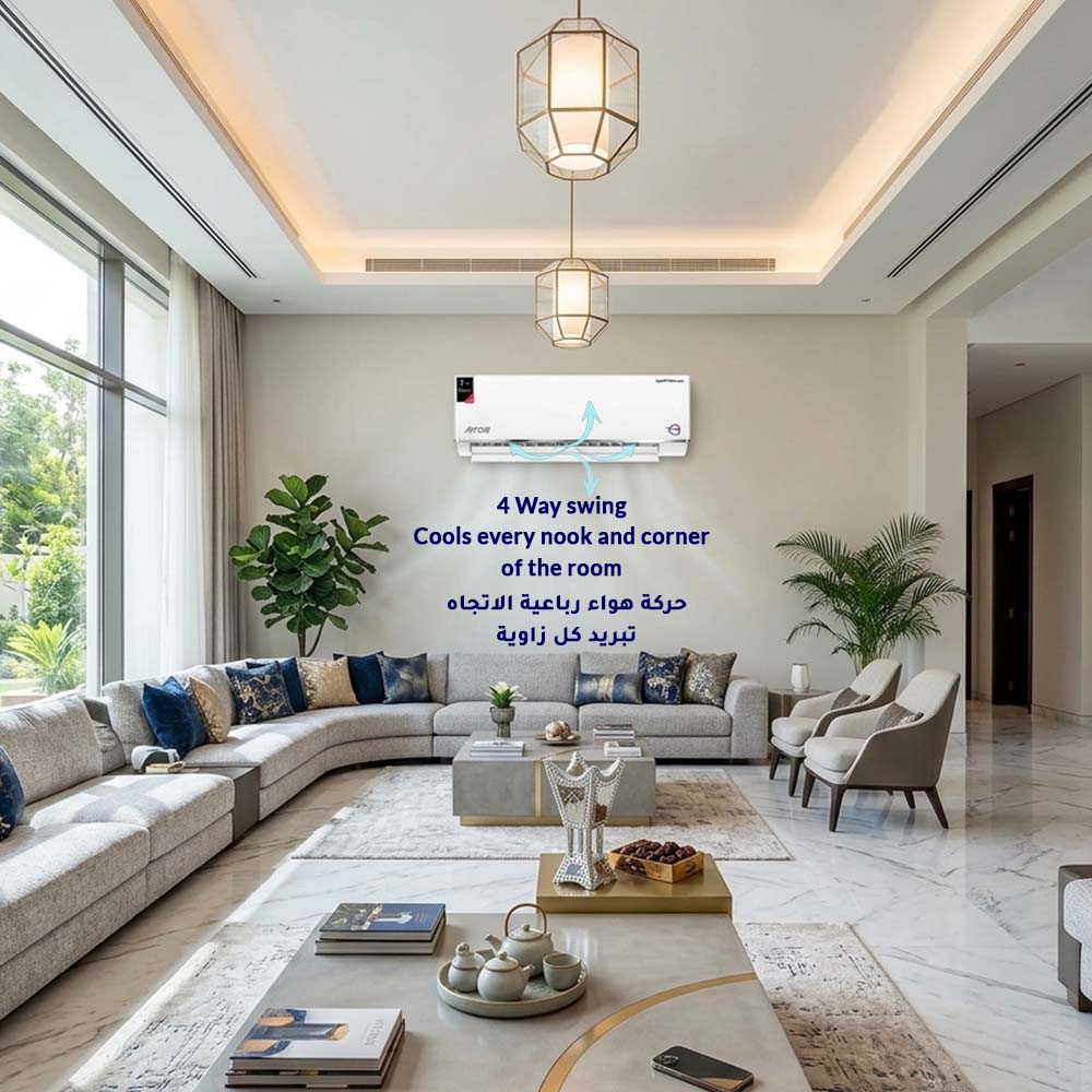 Arrow Split Air Conditioner 30000 BTU – cold only– Smart Wi-Fi – Copper Condenser - أرو