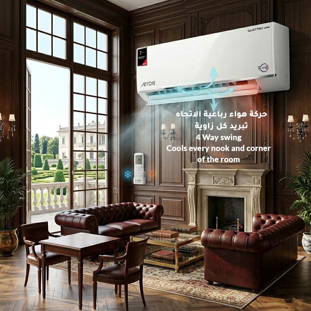 Arrow Split Air Conditioner 24000 BTU – Hot/Cold – Smart Wi-Fi – Copper Condenser - أرو