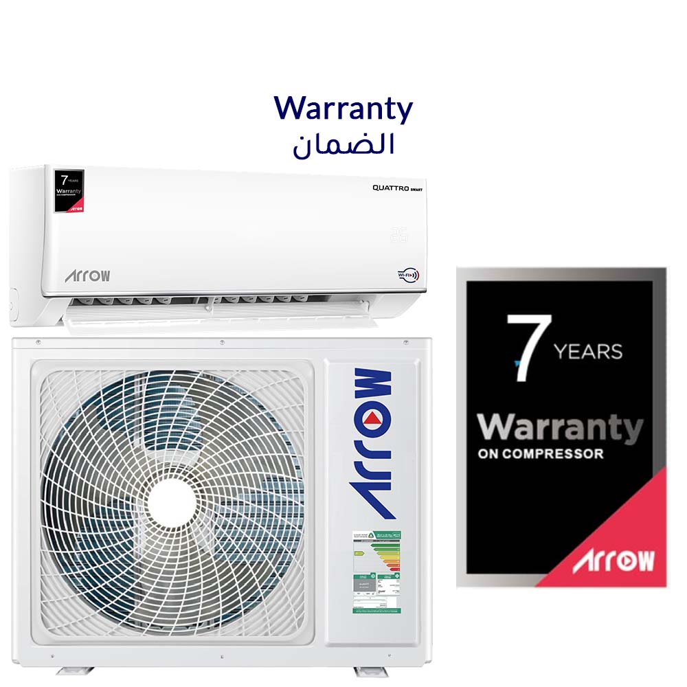 Arrow Split Air Conditioner 30000 BTU – cold only– Smart Wi-Fi – Copper Condenser - أرو