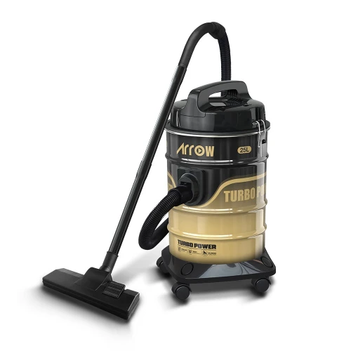 Arrow Vacuum Cleaner, 25 Liter Capacity, 2000 Watts, Black and Gold - أرو
