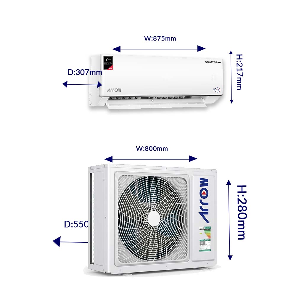 ARROW Smart Split Air Conditioner 12400 BTU – Cooling Only & Wi-Fi Control - أرو